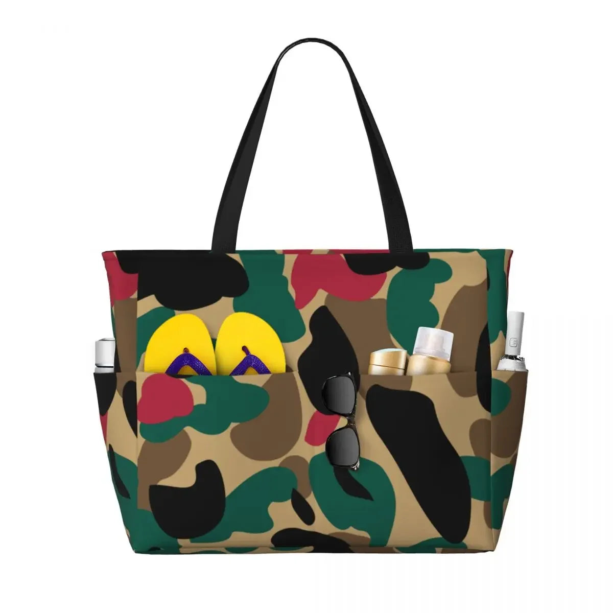 Große Strandtasche in Camouflage 